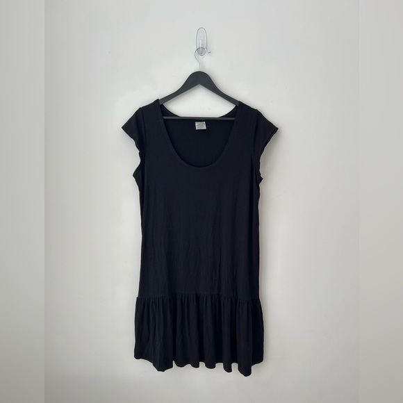 Jax + Lennon bamboo peplum black dress - Picture 1 of 10